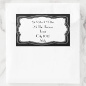 Name und Anschrift des Silver-Frame-Designs Rechteckiger Aufkleber (Tasche)