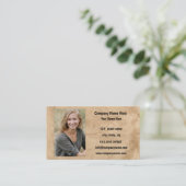 Name und Anschrift des Unternehmens Foto Visitenkarte (Stehend Vorderseite)