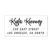 Name und Anschrift für moderne Handschrift Gummistempel (Prägung)