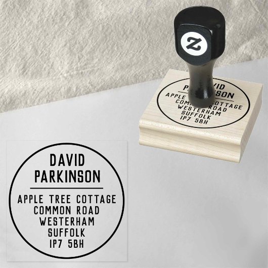 Name und Anschrift Gummistempel