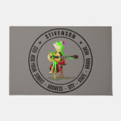 Name und Anschrift oder eigener Text - Gitarrenfro Fußmatte (Vorderseite)