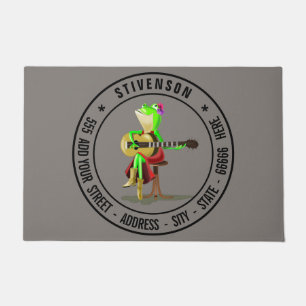 Name und Anschrift oder eigener Text - Gitarrenfro Fußmatte