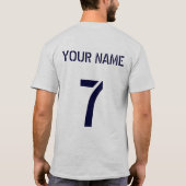 Name und Anzahl Druck Lacrosse Goalie Quote Shirse T-Shirt (Rückseite)