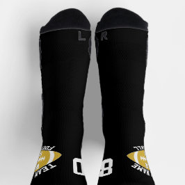 Name und Anzahl Gold des benutzerdefinierten Fußba Socken