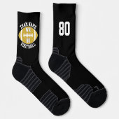 Name und Anzahl Gold des benutzerdefinierten Fußba Socken (Rechts)