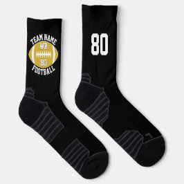 Name und Anzahl Gold des benutzerdefinierten Fußba Socken