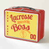 Name und Anzahl Lacrosse wie ein Boss Lunch Box (Vorderseite)