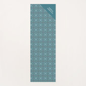 Name und Aquamarines Retro-Muster Yogamatte (Vorderseite)