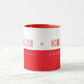 Name und Auftrag Modern Red Color Tasse (Zentrum)