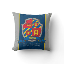 Name und Bedeutung des Wappen A Aiden Jungs Kissen