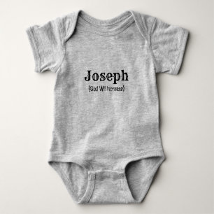 Name und Bedeutung (Joseph) Baby Strampler