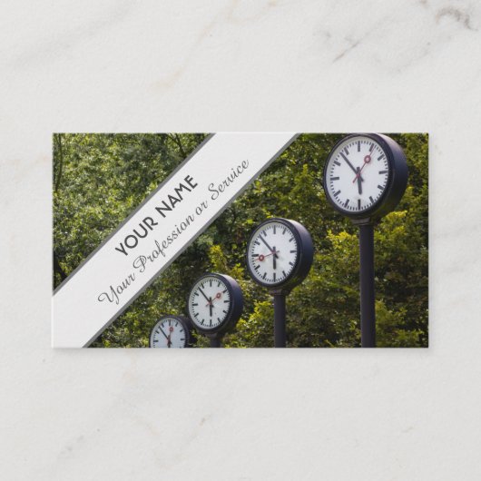 Name und Beruf der derzeitigen Visitenkarte (Vorderseite)