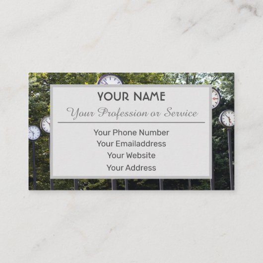 Name und Beruf der derzeitigen Visitenkarte (Rückseite)