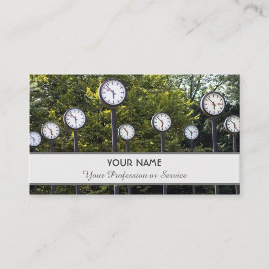 Name und Beruf der derzeitigen Visitenkarte (Vorderseite)