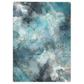 Name und Betreff des künstlerischen Abstrakt-Tinte Klemmbrett (Rückseite)