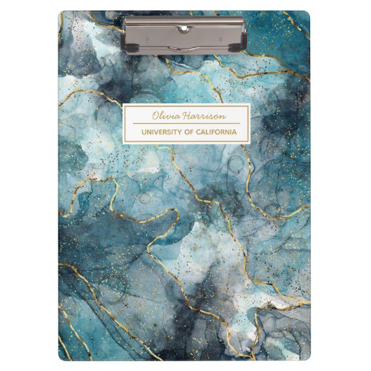 Name und Betreff des künstlerischen Abstrakt-Tinte Klemmbrett (Vorderseite)