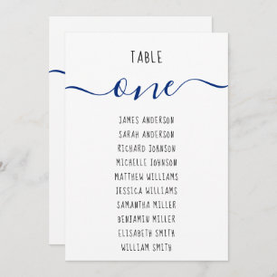 Name und Blauer Script-12x18 Einladung