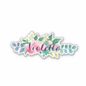 Name und Blume Peonies Bohemia Aufkleber (Vorderseite)