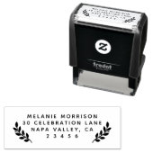 Name und botanische Zweigniederlassungen Rücksende Permastempel (Beispiel)