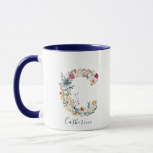 Name und Buchstabe C Monogramm Tasse