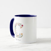 Name und Buchstabe C Monogramm Tasse (Vorderseite Links)