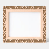 Name und Datum aus Holz im tropischen Stamm Geätzte Rahmen (Vorderseite)