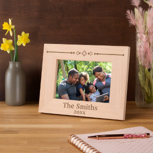 Name und Datum der Diamantenreihe Geätzte Rahmen