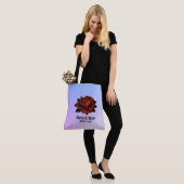 Name und Datum der gotischen Rote Rose Lila Hochze Tasche (Am Model)