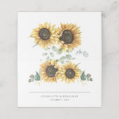 Name und Datum der Hochzeit der Blütenblume Platzkarte (Außenseite Aufgefaltet)