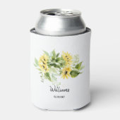 Name und Datum der Hochzeitssonnenblume können käl Dosenkühler (Kanne Vorderseite)