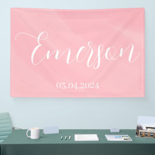 Name und Datum des Babys Banner (Messe)