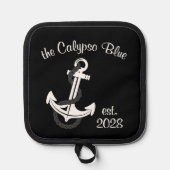 Name und Datum des benutzerdefinierten Familienboo Topflappen (Vorderseite)