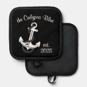 Name und Datum des benutzerdefinierten Familienboo Topflappen (Vorderseite/Rückseite)