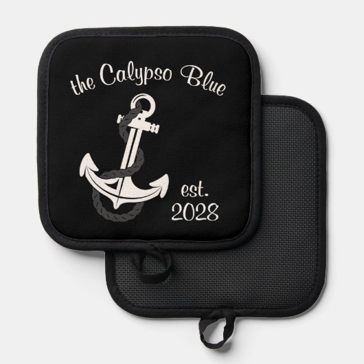 Name und Datum des benutzerdefinierten Familienboo Topflappen (Vorderseite/Rückseite)