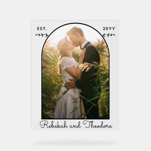 Name und Datum des benutzerdefinierten Fotos für d Acrylschild (Vorderseite)