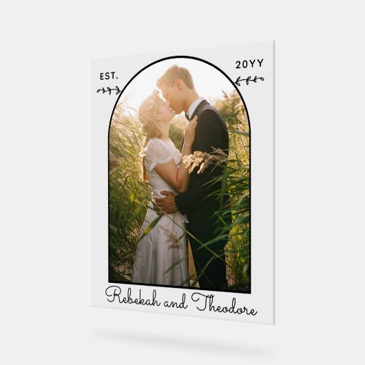 Name und Datum des benutzerdefinierten Fotos für d Acrylschild (Winkel)