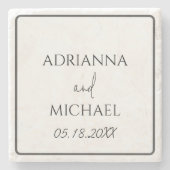 Name und Datum des Ehepaares Steinuntersetzer (Vorderseite)