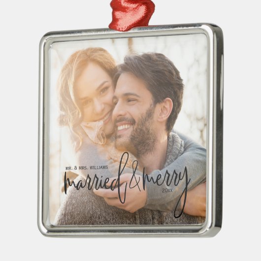 Name und Datum des verheirateten und einfachen, el Ornament Aus Metall (Links)