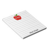 Name und Dienstgrad des Lehrers Notizblock (angewinkelt)