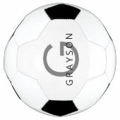 Name und Erstdruck auf einem benutzerdefinierten Fußball (Vorderseite)