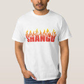 Name und Flammen der Shango 02 T-Shirt (Vorderseite)