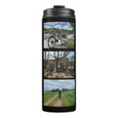 Name und Foto Collage Thermal Tumbler Thermosbecher (Vorderseite)
