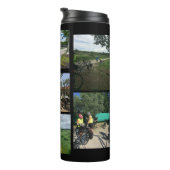 Name und Foto Collage Thermal Tumbler Thermosbecher (Nach rechts gedreht)