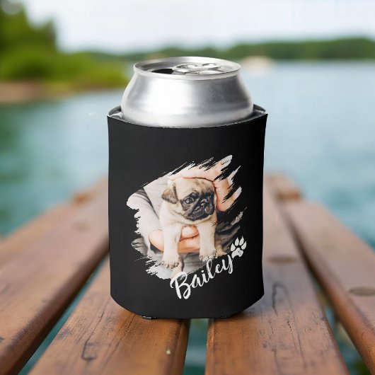 Name und Foto der modernen Coolen Typografie Dosenkühler