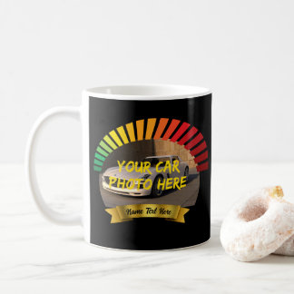 Name und Foto des Autos mit Banners Speedo Icon hi Kaffeetasse