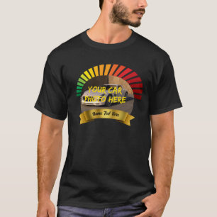 Name und Foto des Autos mit Banners Speedo Icon hi T-Shirt