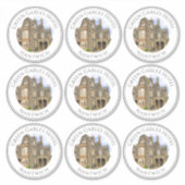 Name und Foto des Hotels auf einem Blatt mit 9 Auf Aufkleber (Vorderseite)