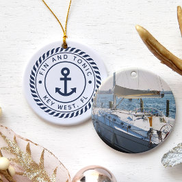 Name und Foto des personalisierten Schiffes | Naut Keramik Ornament