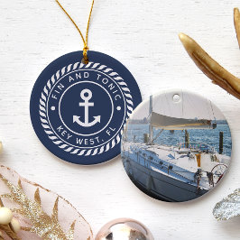 Name und Foto des personalisierten Schiffes | Naut Keramik Ornament