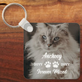 Name und Foto fehlender Katzen Schlüsselanhänger (Vorderseite)